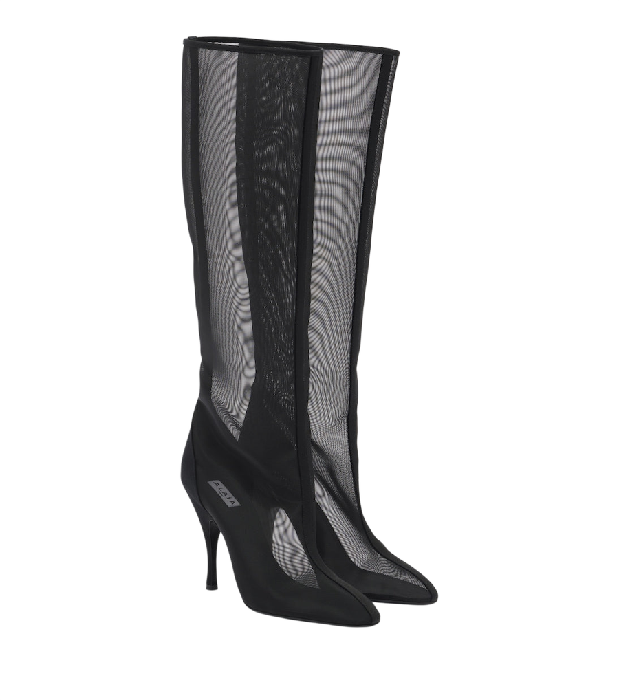 Alaïa Mesh knee-high boots