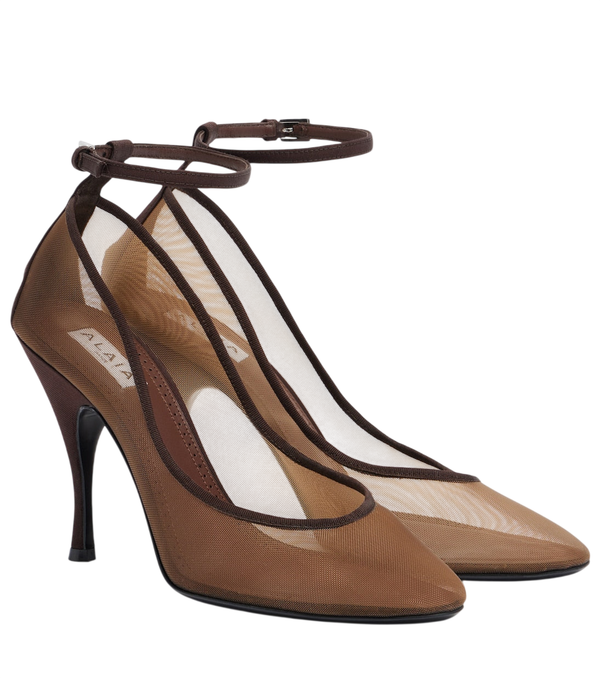 Escarpins en résille Alaïa