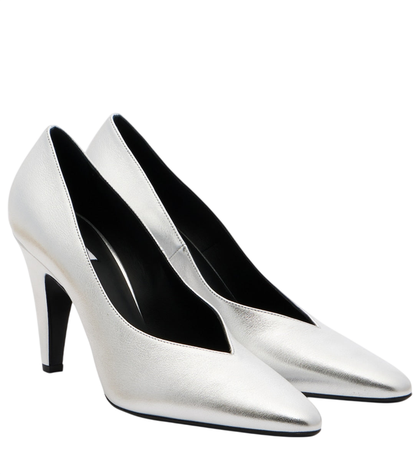 Alaïa Sapatos de salto alto em couro metálico