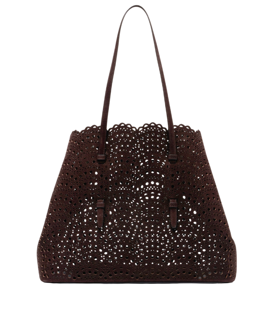 Alaïa Mina 37 Large leather tote bag