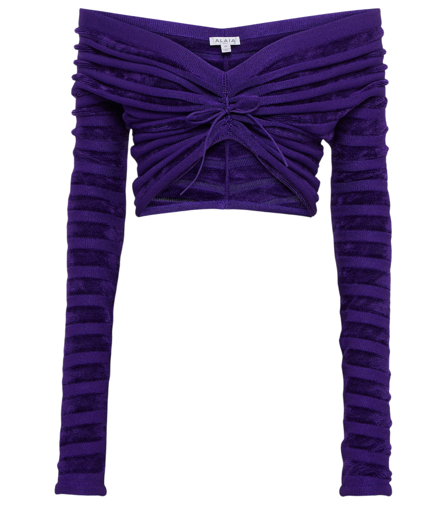 Top con hombros descubiertos y cintura entallada Alaïa