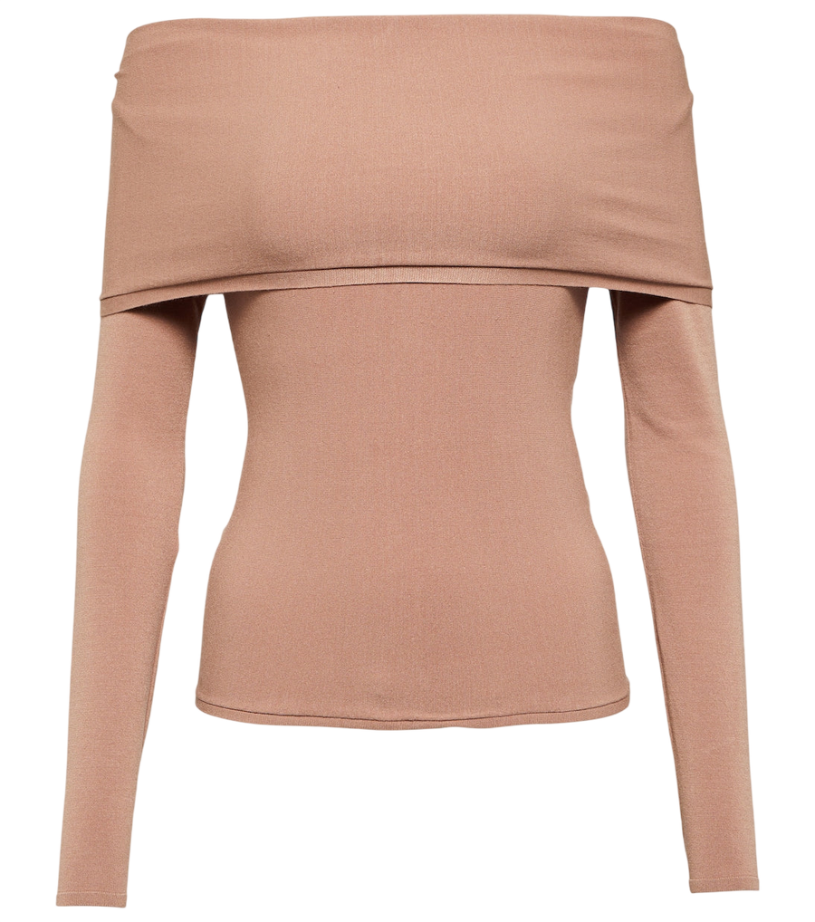 Top de punto con hombros descubiertos de Alaïa