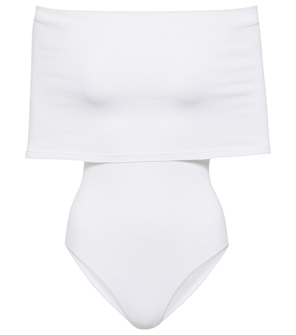 Alaïa Body de malha com ombros à mostra