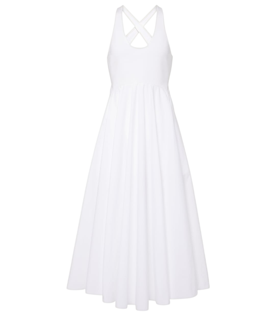 Alaïa Open-back cotton poplin midi dress