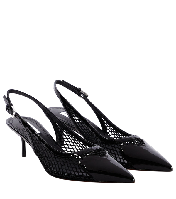 Alaïa Décolleté slingback in pelle verniciata
