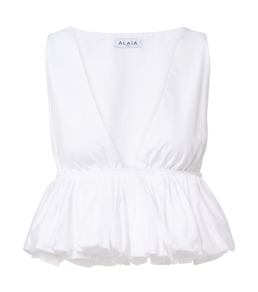 Alaïa Peplum cotton top