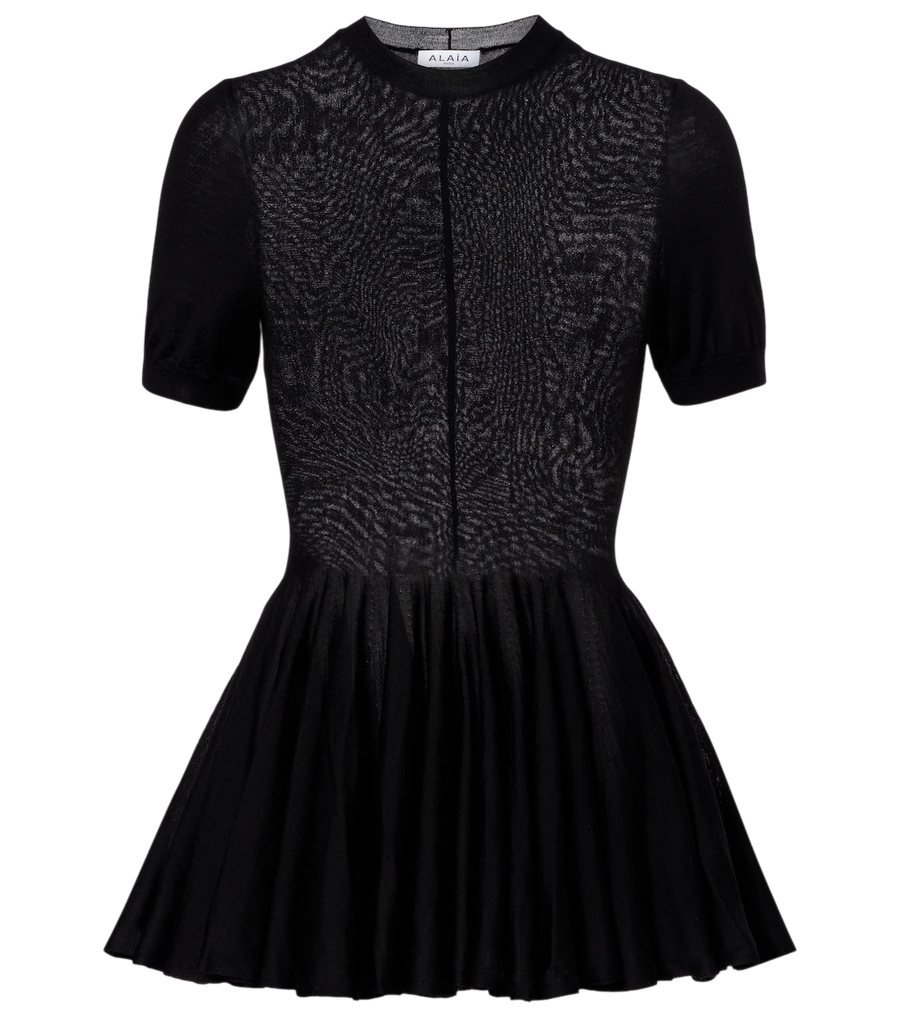 Alaïa Peplum virgin wool top