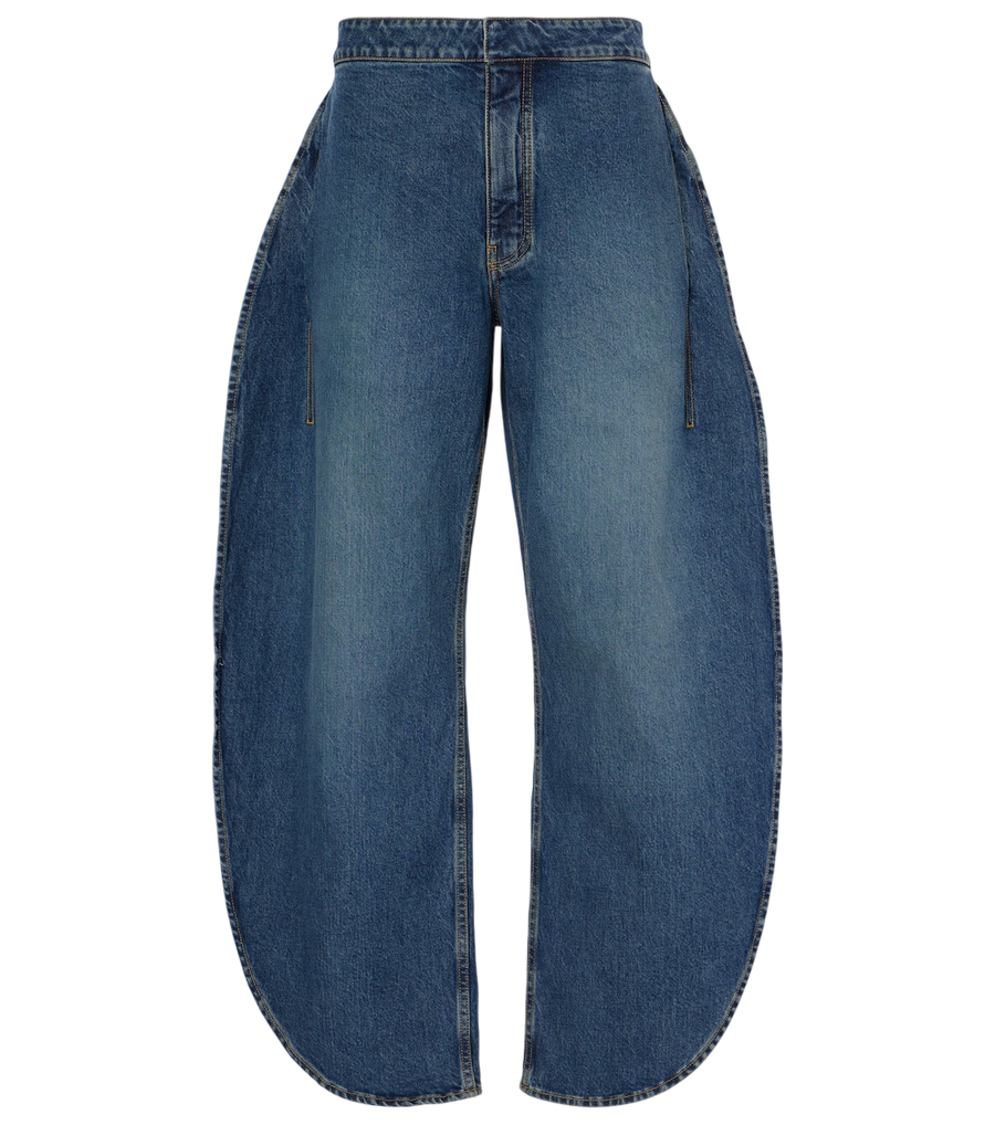 Jeans de tiro alto y corte barrel Alaïa Petal