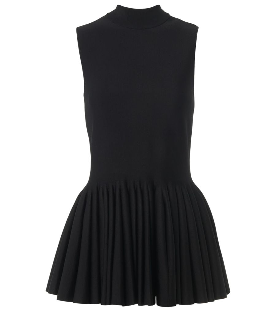 Top de cuello alto plisado Alaïa