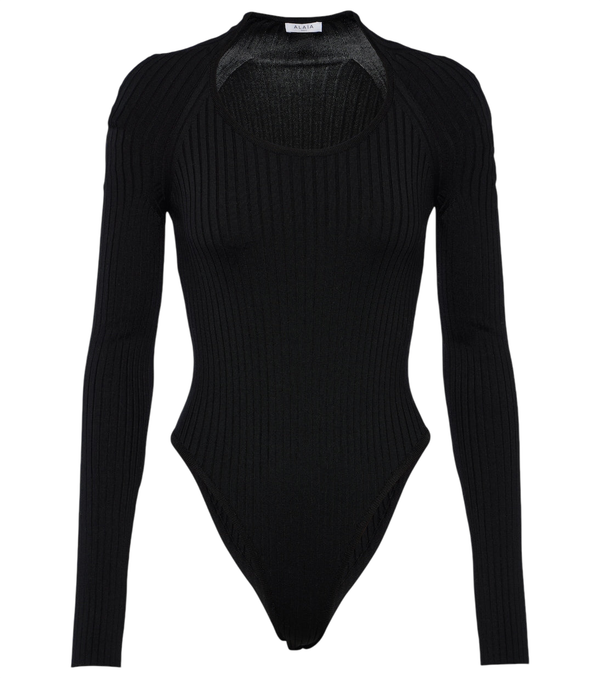 Alaïa Body de malha canelada