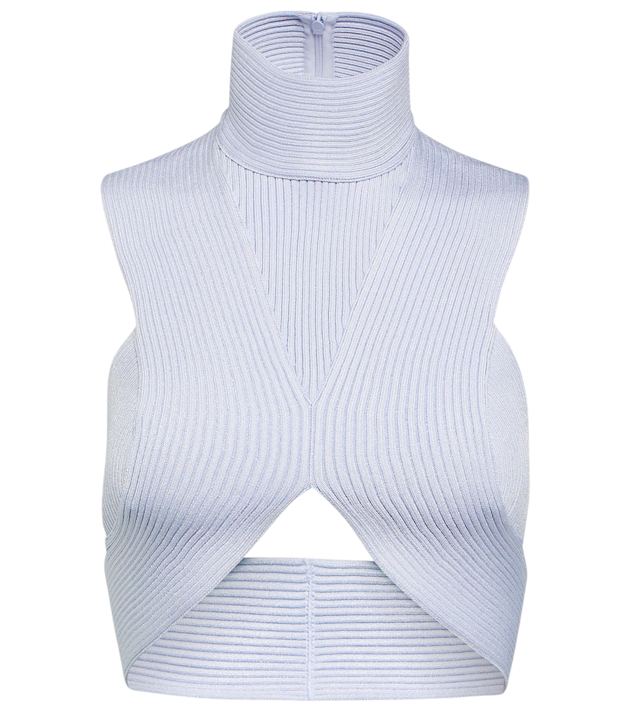 Alaïa Ribbed-knit crop top