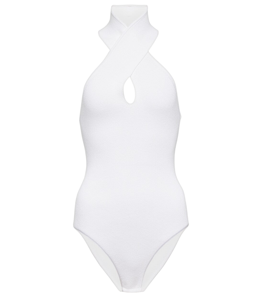 Body de punto canalé con cuello halter de Alaïa