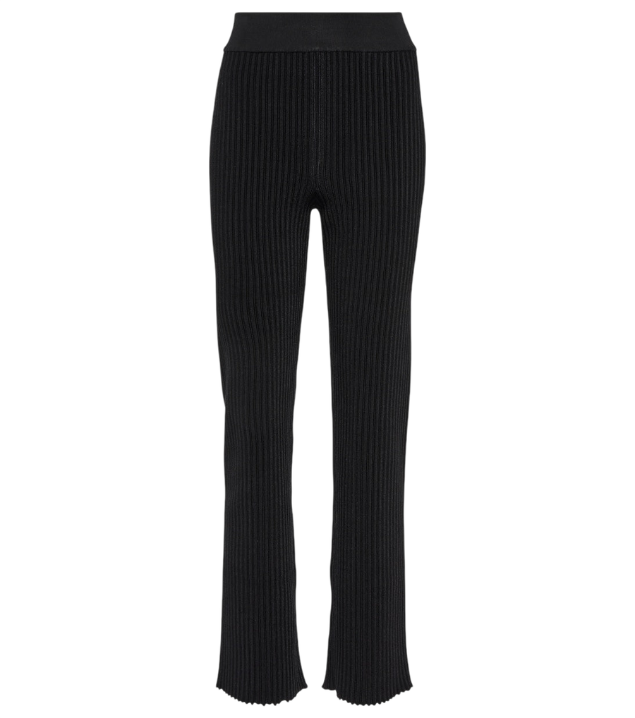 Alaïa Ribbed-knit straight-leg pants