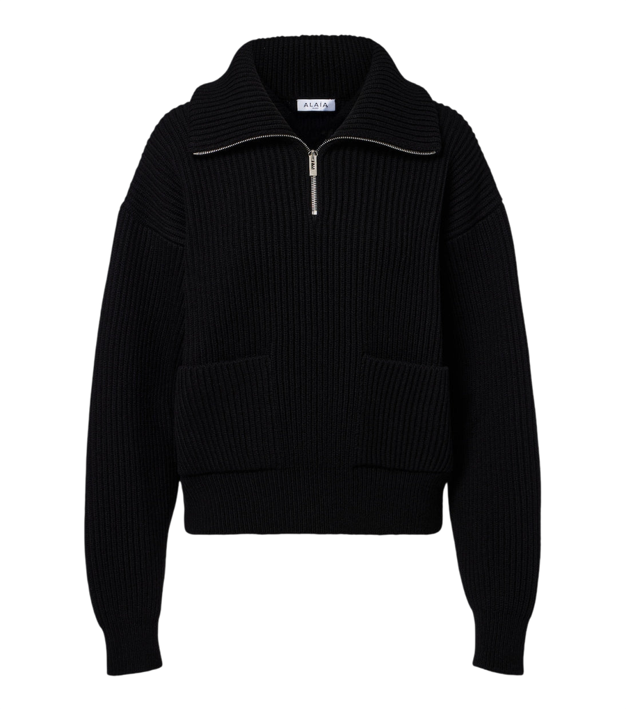 Alaïa Ribbed-knit wool and cashmere sweater