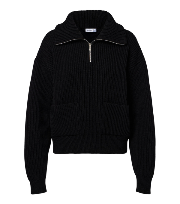 Alaïa Ribbed-knit wool and cashmere sweater
