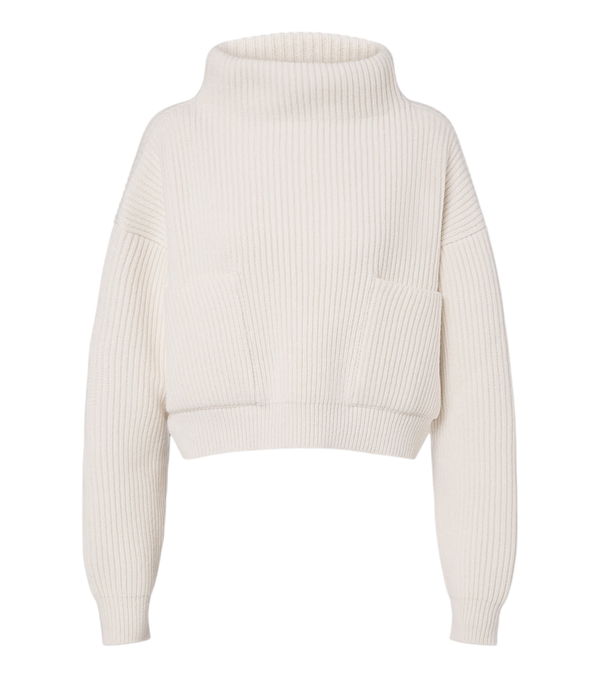 Alaïa Ribbed-knit wool and cashmere sweater