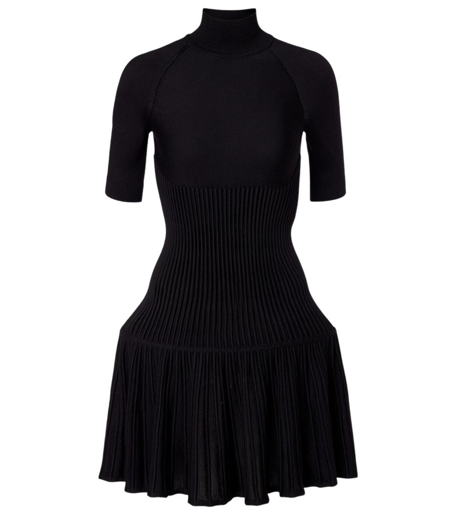 Alaïa Ribbed-knit wool-blend minidress