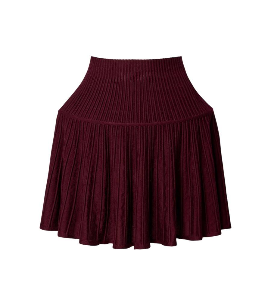 Alaïa Minissaia canelada em mistura de lã