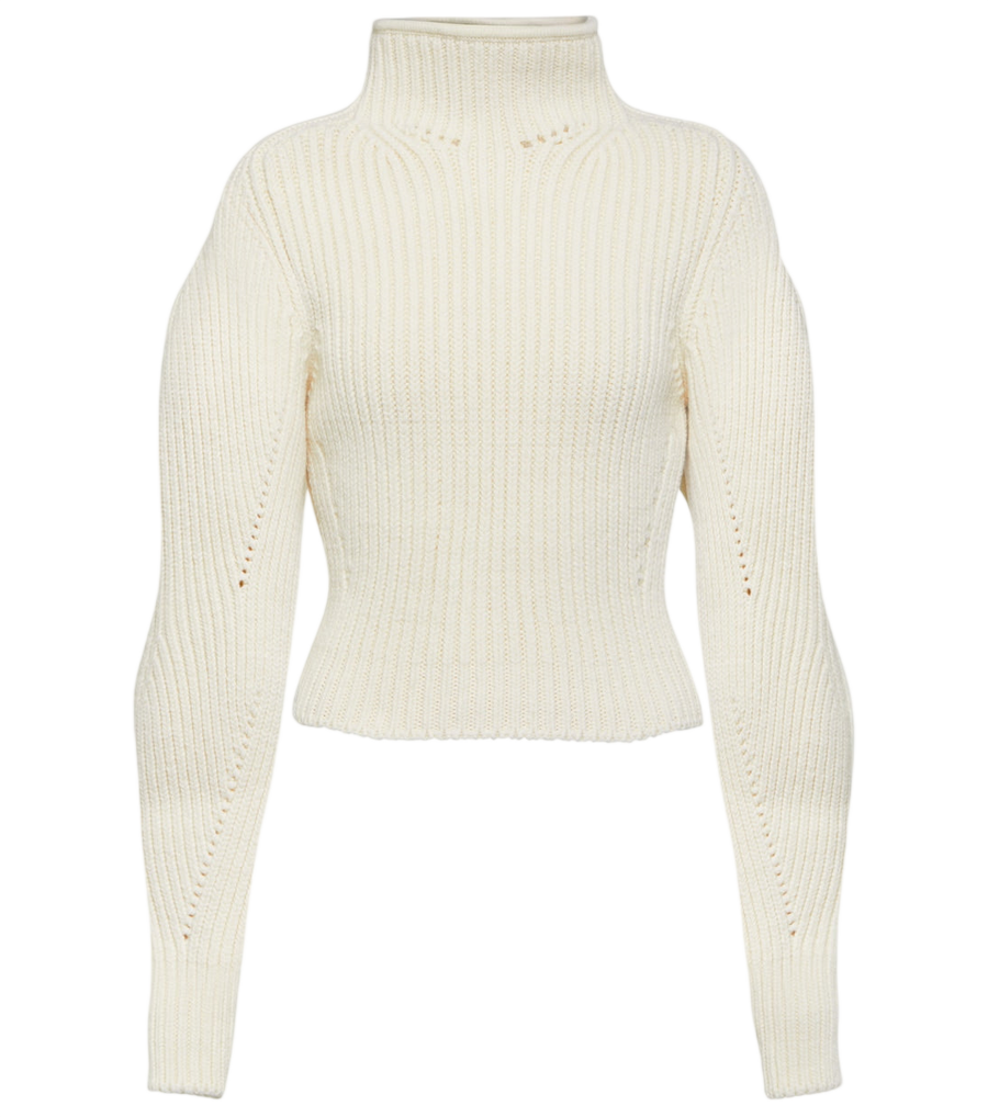 Alaïa Ribbed-knit wool-blend sweater