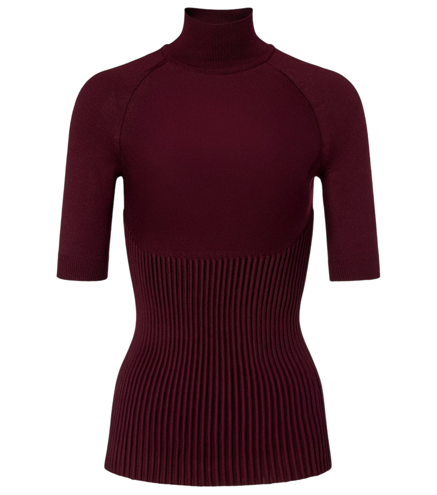 Alaïa Ribbed-knit wool-blend top