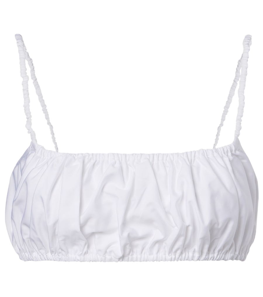 Alaïa Ruched cotton bra top