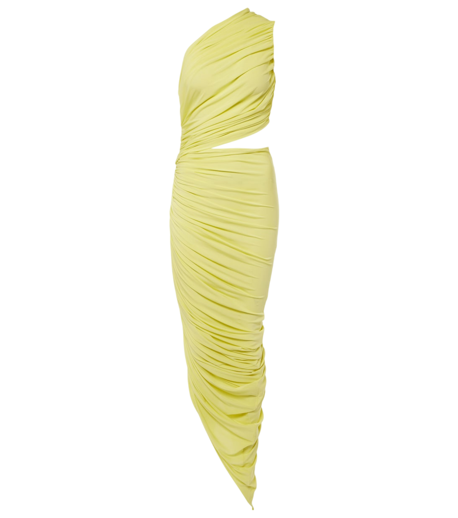 Alaïa Ruched cutout jersey gown