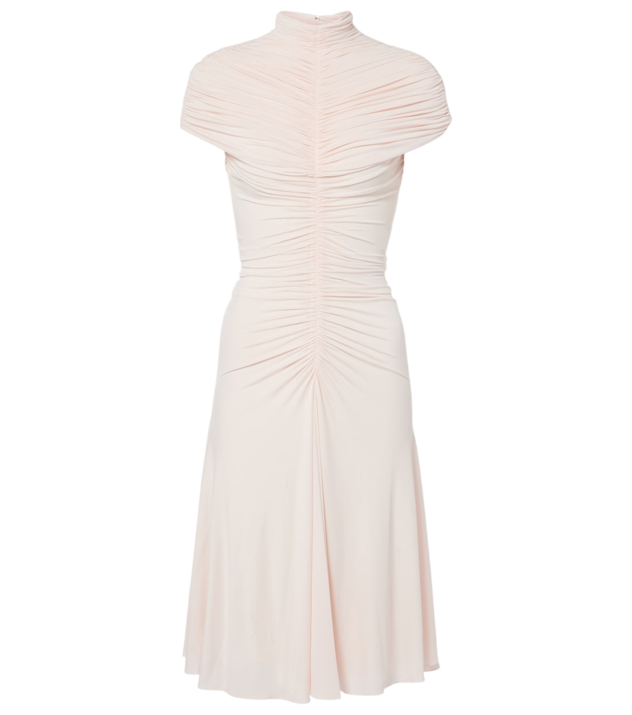 Robe midi Alaïa froncée en jersey