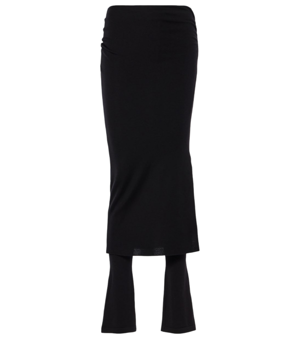 Alaïa Ruched wool-blend skirt pants