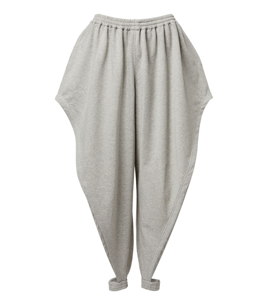 Alaïa Ruffled cotton-blend fleece tapered pants