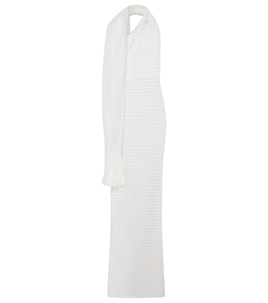 Robe longue Alaïa à détail foulard