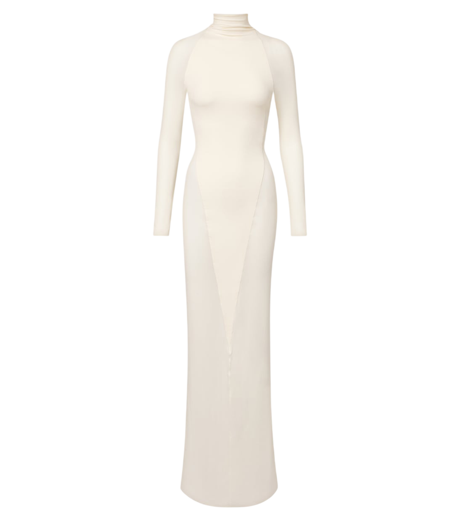 Alaïa Semi-sheer jersey maxi dress