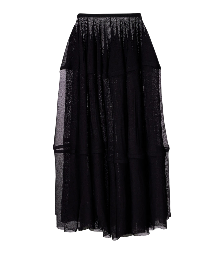 Alaïa Semi-sheer midi skirt