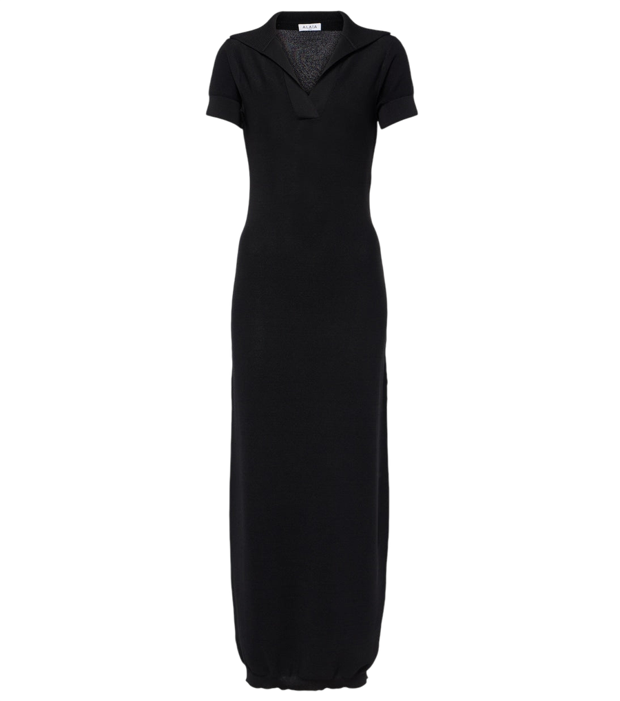 Alaïa Semi-sheer polo dress