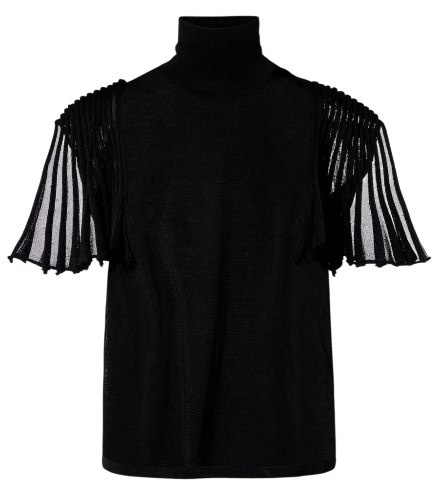 Top de cuello alto semitransparente de Alaïa