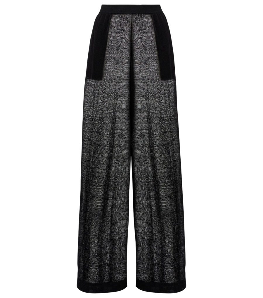 Alaïa Sheer linen and silk wide-leg pants