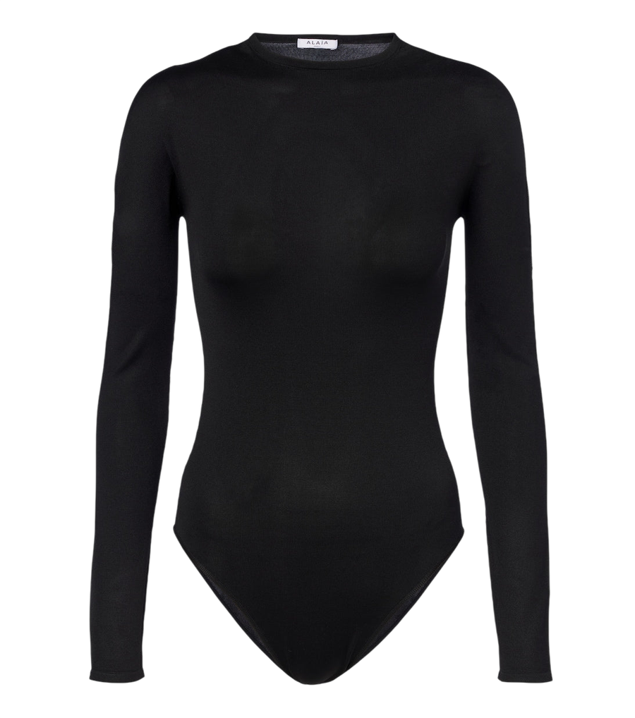 Body en jersey mélangé de soie Alaïa