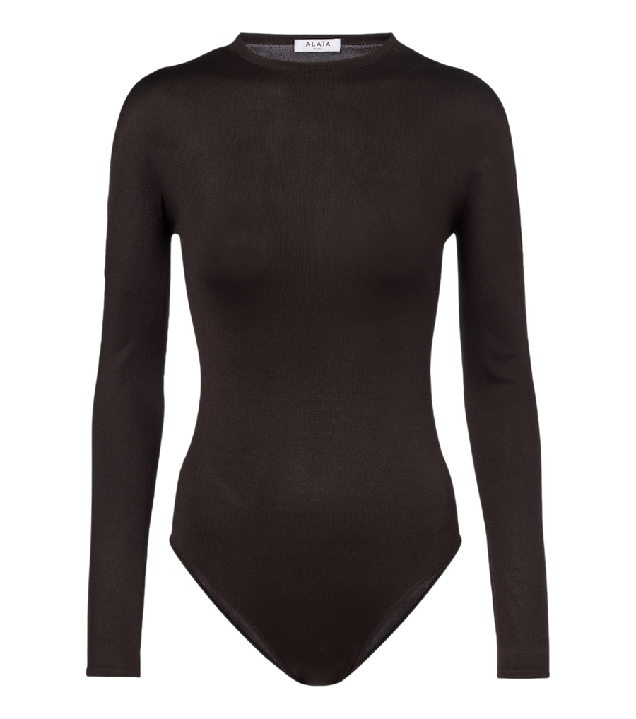 Body de punto de mezcla de seda Alaïa