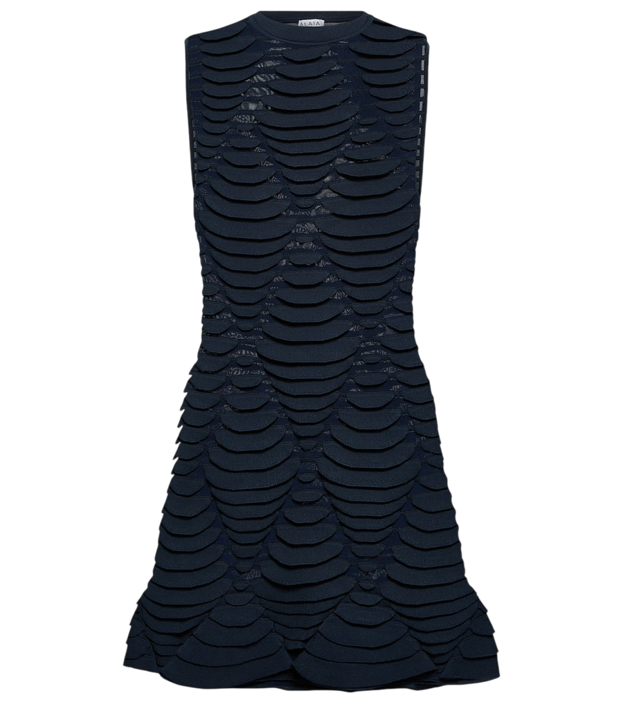 Mini-robe en maille effet serpent Alaïa