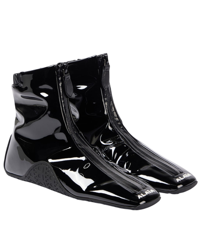 Alaïa Sneaker faux patent leather ankle boots [white-bg-v2:6a6c5a9b-2ff4-4fda-b76d-45f83fce2f31]
