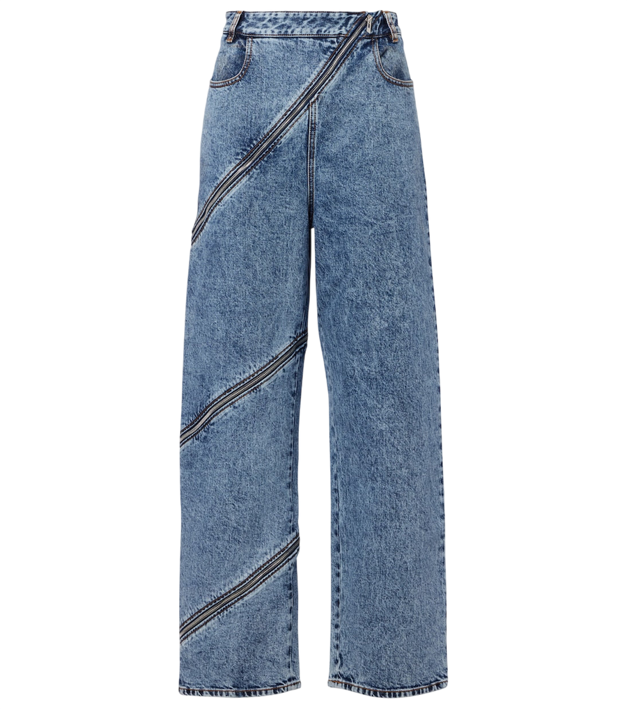 Alaïa Spiral high-rise wide-leg jeans