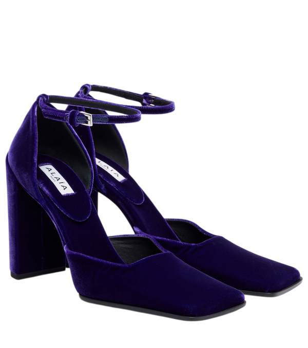 Alaïa Sapatos de veludo Square 90