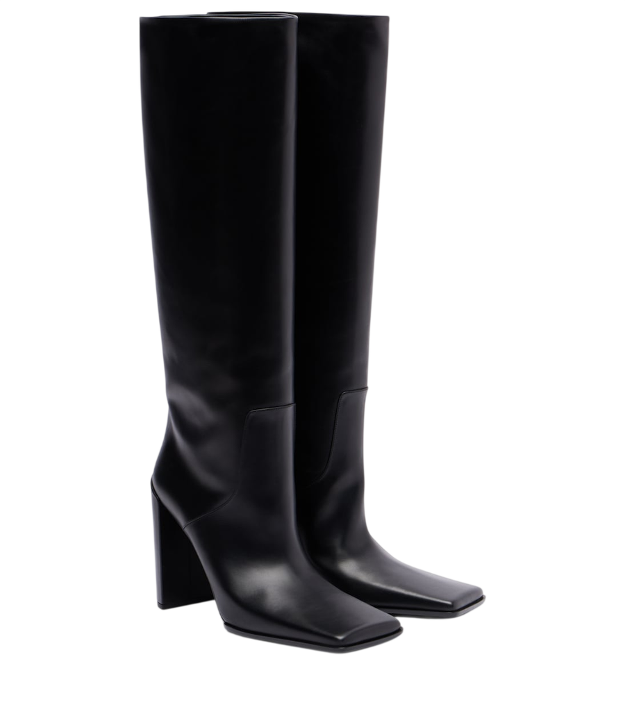 Alaïa Square leather knee-high boots