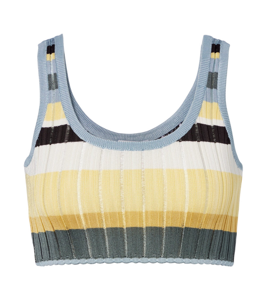 Alaïa Striped knitted crop top