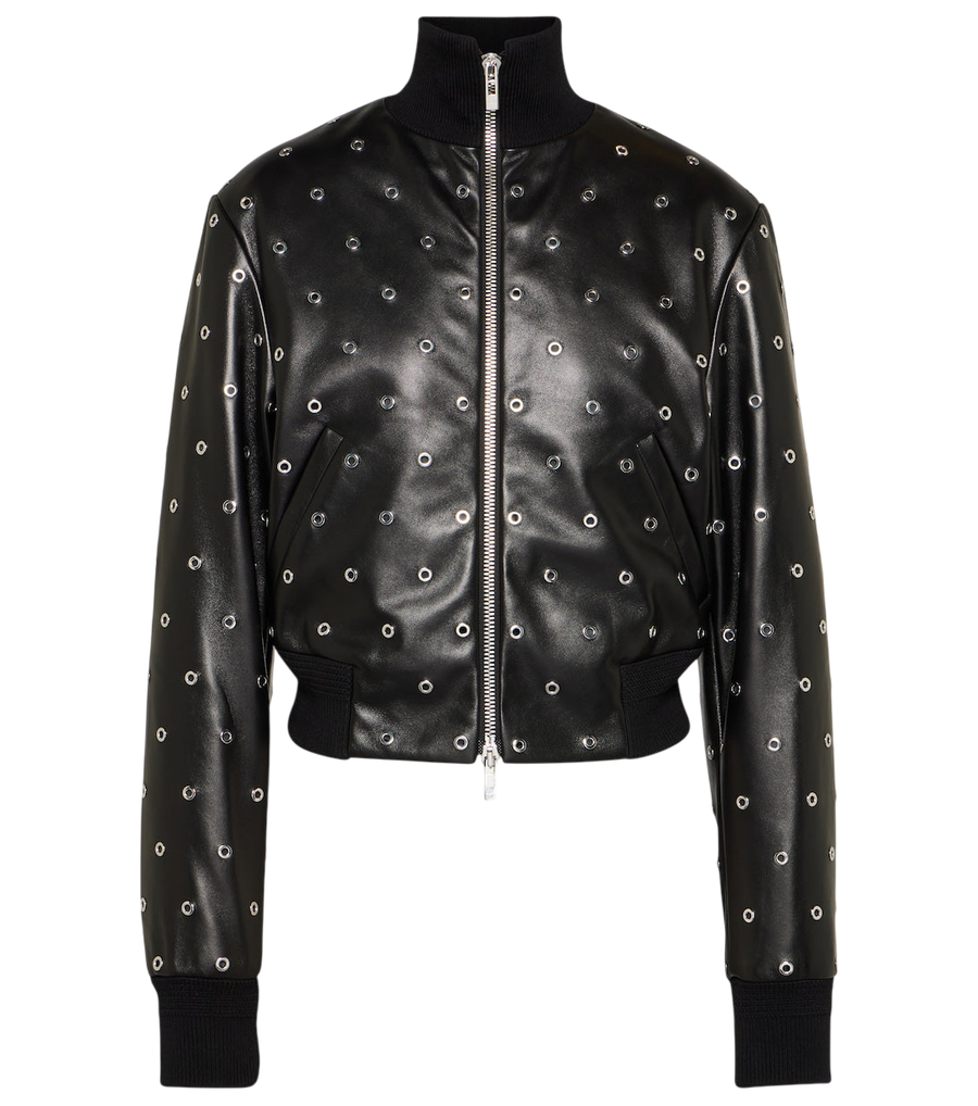 Alaïa Studded leather bomber jacket