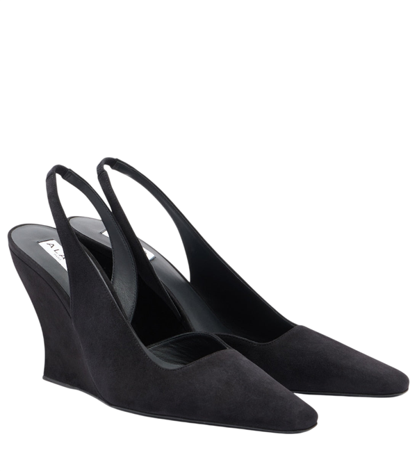 Alaïa Sapatos de salto plataforma em camurça