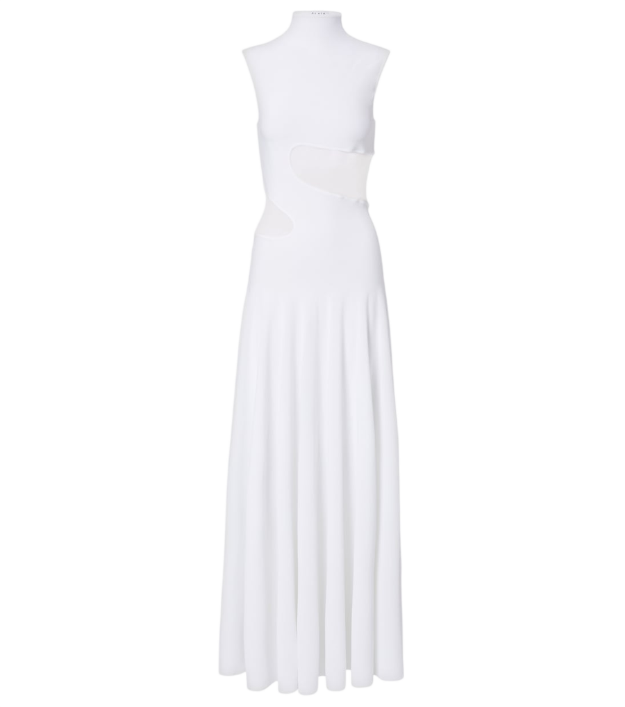 Robe longue à col roulé Alaïa
