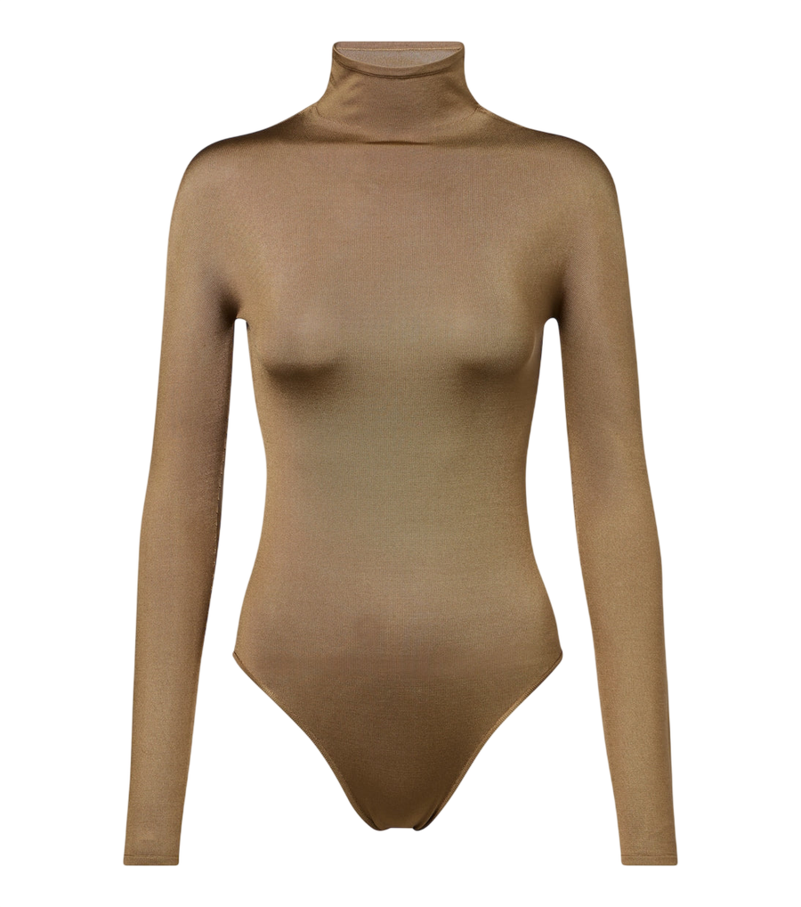 Alaïa Turtleneck silk-blend bodysuit