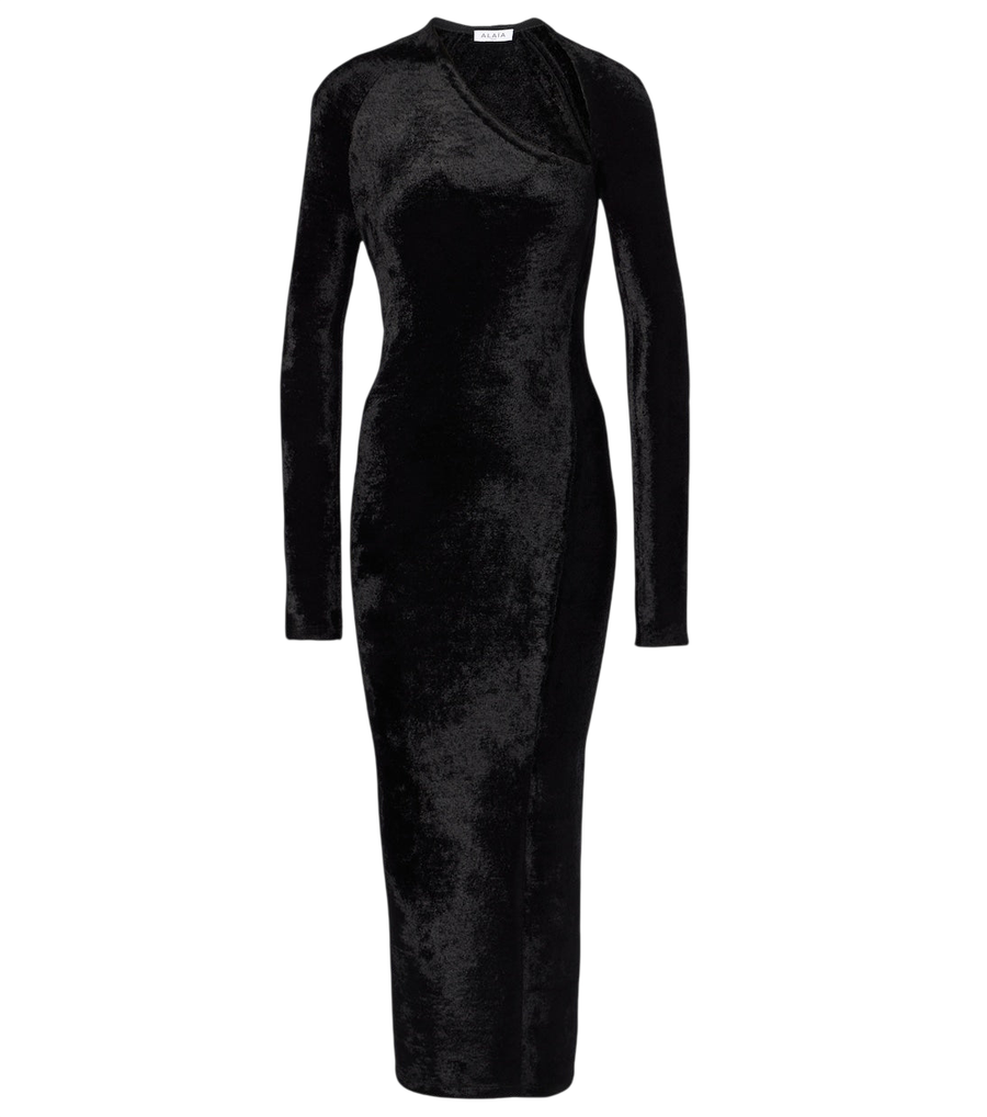 Alaïa Abito midi in velluto