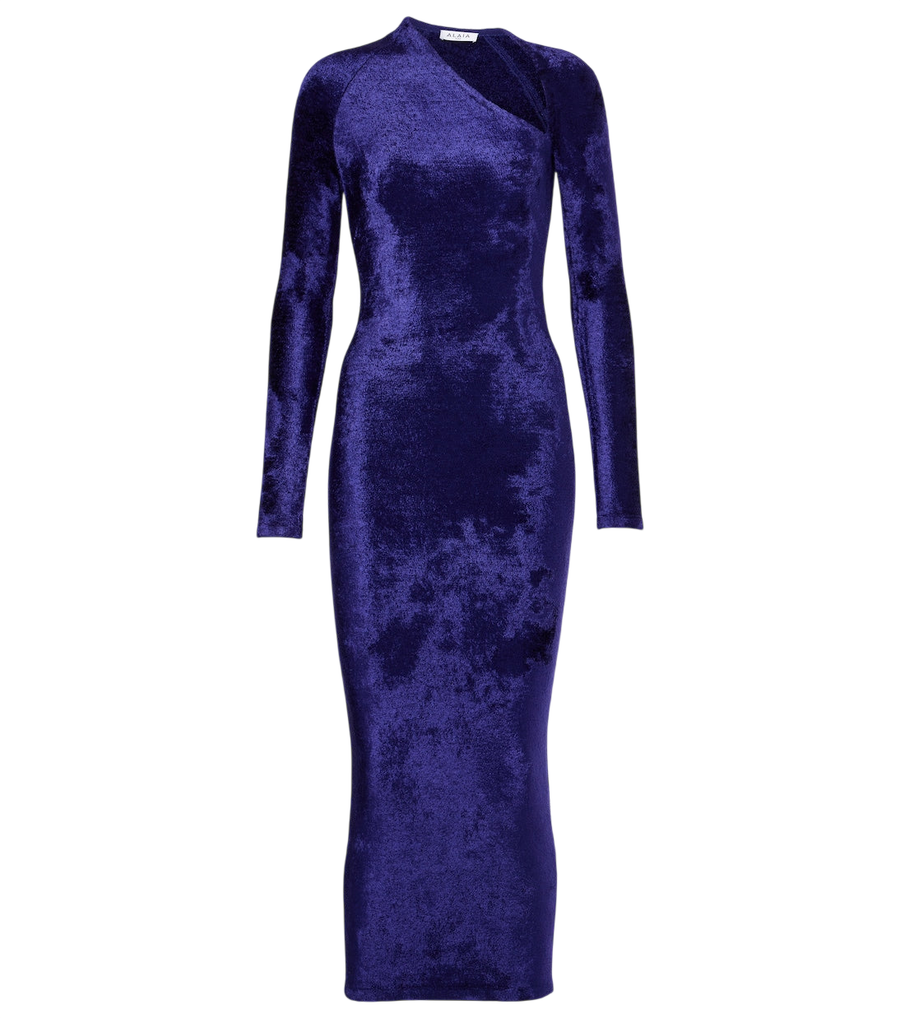 Robe midi en velours Alaïa