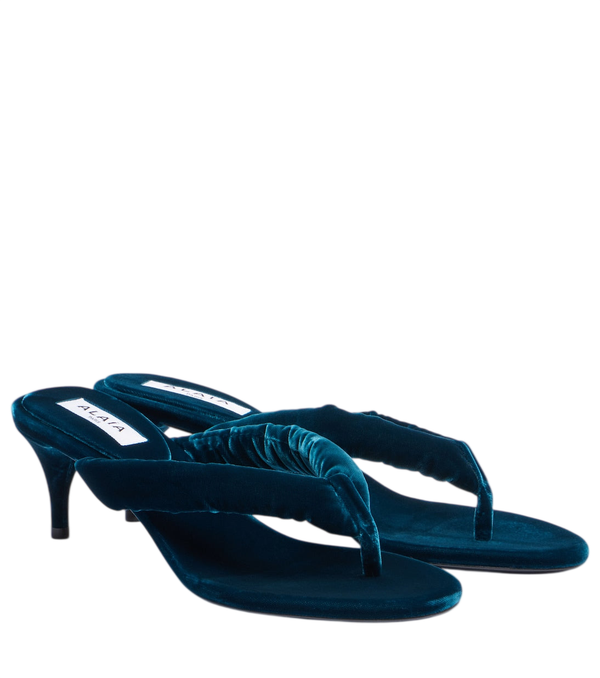 Alaïa Velvet thong sandals